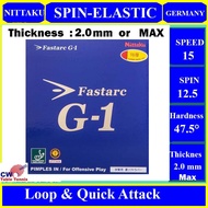 Original NITTAKU Fastarc G-1 G1 Spin-Elastic Rubber Table Tennis PIng Pong (READY STOCK)