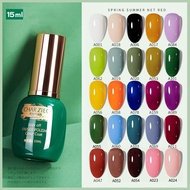 [DAPAT 5 PCS RANDOM WARNA] CHARZIEG Gel Polish 15ml UV Gel Nail Polish UV LED Nail Art / Kutek Gel T