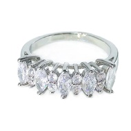 White Diamond Ring Female Korean Jewelry Rhinestone Zircon Aidou H4350