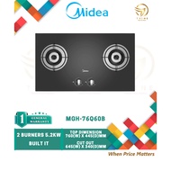 MIDEA MGH-76Q60B BUILT-IN GLASS HOB WITH SAFETY DEVICE 5.2KW *LIFETIME GLASS WARRANTY*