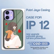 HP Latest IP 12 Case [ FlowerGirl ] Casing IP 12 Hardcase Softcase Premium Glossy
