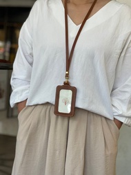 【手作革物】高質感掛頸皮革掛繩(咖啡/不含證件套)