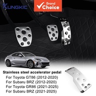 Kungkic Stainless Steel Footrest Clutch Brake Gas Pedal Covers for Subaru Brz/toyota 86/gt86/gr86