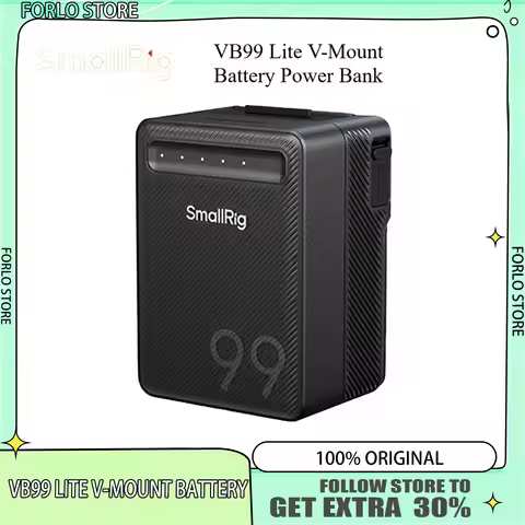 SmallRig VB99 Lite 99Wh V-Mount Battery Portable Power Bank for Mobile Phones, Cameras, LED Lights, 
