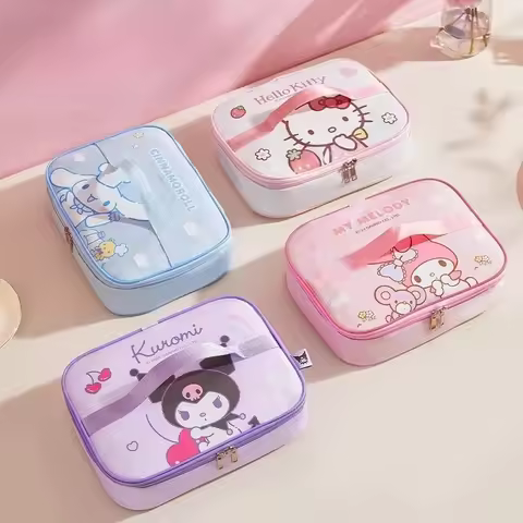 Cartoon Hello Kitty Kuromi My Melody Cinnamoroll lunch bag insulated student rice carrying large cap