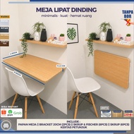 MOST MINIMALIST WALL-MOUNTED FOLDING TABLE 1 SET (TABLE + BRACKET 25/S 20CM) WITHOUT STRONG DRILL 35