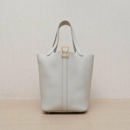 Picotin 18 菜籃子 8L冰川白 TC皮 B刻 金扣