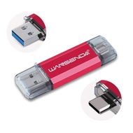 WANSENDA Type-C Flash Drive USB C Photo Storage USB 3.0/3.1 Thumb Drive Keychain for USB-C Smartphon