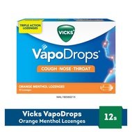 VICKS VapoDrops Lozenges - Orange Menthol (12's)