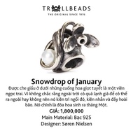 TROLLBEADS bead bạc cao cấp Snowdrop of January TAGBE-00027