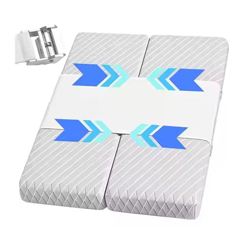 A88K-Bed Bridge Long Bed Converter Twin To King, Metal Button& Fixing Straps, Split King Gap Filler 