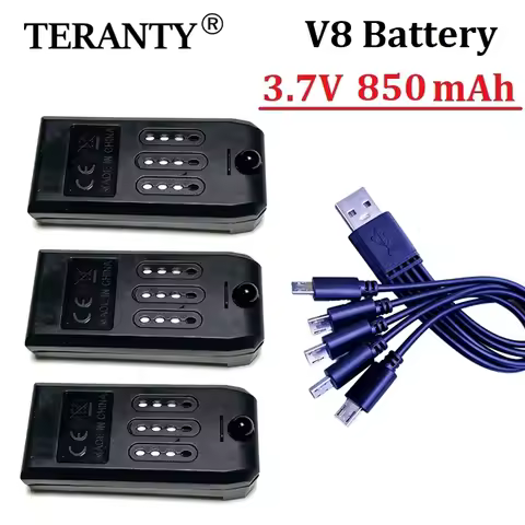 3.7V 850mAh V8 Drone Battery For 4DRC V8 Drone Spare Parts for 4D-V8 Mini Quadcopter Rechargeable Ba