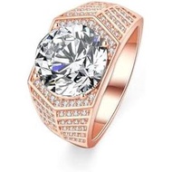 S925 Sterling Silver Moissanite Ring 5 CT D Color VVS1 Clarity,18K White Gold Plated, Ideal Gift for