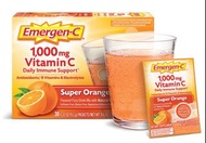 🈹 New - Emergen-C 1000mg Vitamin C Super Orange Daily Immune Support