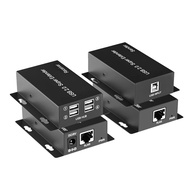 1080P 4 port USB 2.0 Extender via Cat5e cat6 Cable 50M for Laptop PC Camera Webcam Keyboard Mouse
