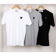 HITAM T-shirt CDG BORIDR Plain Black logo BASIC CDG PLAY TSHIRT