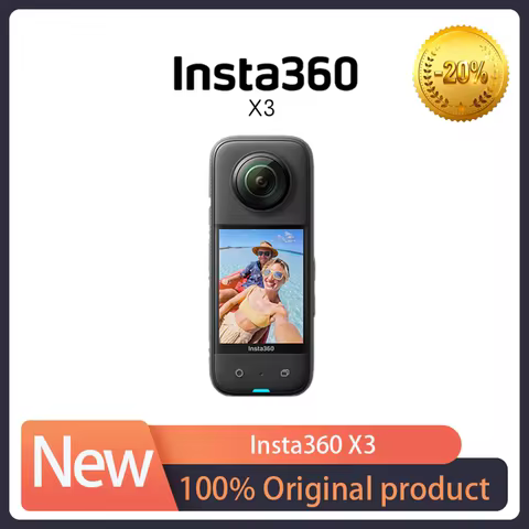 Insta360 X3 Action Camera 5.7K 360 4K/30 72MP Photo Live Streaming 10m Waterproof Helmet Video Recor