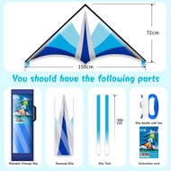 Delta Kite for Kids & Adults,Beginner Kites for Kids Ages 4-8,Easy to Fly Kite Beach Kite U8ND