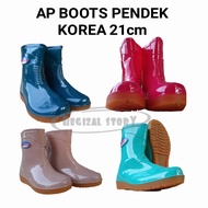 AP BOOTS PENDEK WANITA SEPATU BOOTS KARET PENDEK SEPATU AP BOOT PENDEK ((21cm))