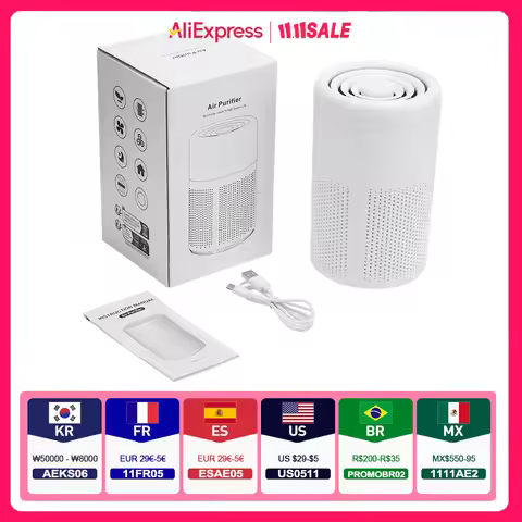 Household Air Purifier Portable Air Cleaner Mini Desktop Air Purifier With HEPA Filter Air Freshener