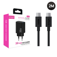 หัวชาร์จ【ENYX】 รุ่น A4X 1USB/1PD หัวชาร์จ Fast Charger  GAN 30W ชาร์จไวขึ้น 2 เท่า หัวชาร์จ A4X