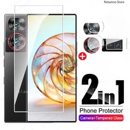 2in1 9H Full Cover Screen Tempered Glass For ZTE nubia Z60 Z70 nubiaZ60 nubiaZ70 Ultra Z60Ultra Z70U