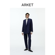 ARKET Women's Double-Breasted Wool Blazer Dark Blue Suit Summer1044920001
