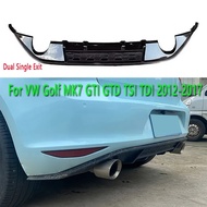 For Volkswagen Golf 7 MK7 GTI GTD GTE TDI TSI 2012-2017 Rear Valance Tuning Rear Bumper Lip Diffuser