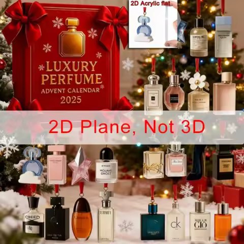 Luxury Perfume Advent Calendar 2D Flat Acrylic 24 Days Countdown Calendar Blind Box Pendant Christma