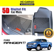 HC CARGO 5D Digital SILICONE Car Mats for Ford Ranger T7 CARMAT CAR MAT