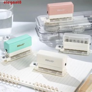 ELEGANT Hole Puncher, Loose Leaf Bind 6-hole Paper Puncher, Craft Scrapbook A4 A5 B5 with Chip Box M