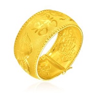 周大福 - 999.9黃金手鐲(龍鳳鐲)(單隻)（約1.075両）