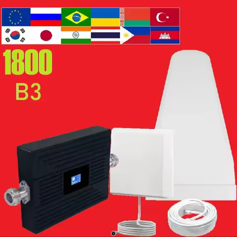 HWATEL 1-Band 1800MHZ 1800 Band 3 B3 N3 Cellular Amplifier GSM 4G 5G Cell Phone Signal Booster Netwo