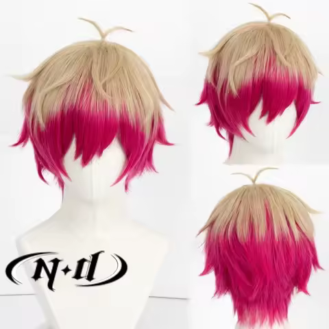 ND Alexis Ness Cosplay Wigs BLUE Anime LOCK The Magician Cosplay Magenta Hair Wigs for Anime Comic C