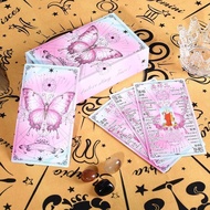Taro韦斯经典颜值78张塔牌蓝绿色塔牌粉色蝴蝶紫罗兰蝴蝶梨园百年 Taro Wes Classic Design 78 Tarot Cards Blue-Green Tarot Cards Pink