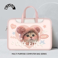 bag laptop bag VISION Cute Cat Laptop Bag Portable for Apple macbook15 6-inch New Air13.3 Huawei matebook Lenovo Women's 14 Inner Bag Pro Protective Cover