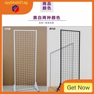 Metal Mesh Grid  Vertical mesh floor display rack Mobile double-sided wire grid rack exhibition