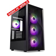 TECWARE FORGE S TG ARGB BLACK ATX GAMING CASE with 4x aRGB FANS [1 YEAR WARRANTY]