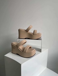 YOURSHOES L6 / รองเท้าส้นตึกสูง 4 นิ้ว พื้นนุ่ม รองเท้าทรงเตารีด