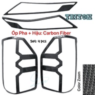 Triton 2019 2020 2021 2022 2023 Carbon headlight and taillight covers (Nice type) decorative sticker