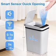 Smart Sensor Trash Can (12L｜Waterproof)[White] 智能感應垃圾桶 (自動翻蓋｜自動感應｜容量12L｜防水)[白色]
