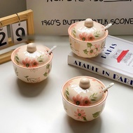 Coral Sea Lard Jar High Temperature Resistant Ceramic Seasoning Jar Meat Oil Jar Kitchen Oil Splash 