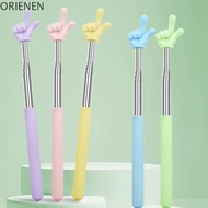 ORIENEN Teaching Pointer, Stainless Steel Finger Design Finger Reading Sticks, Durable Telescopic Ro