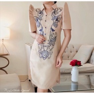 MODERN FILIPINIANA MESTIZA BARONG DRESS FOR WOMEN