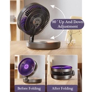Rechargeable Fan Mini Fan Folding Intelligent Fan Desktop Fan (5000mAh) Aromatic Mini Fan USB Fan Mi