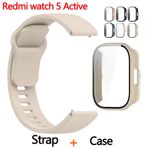 Silicone Strap+Case for Xiaomi Redmi Watch 5 Active/Lite band smartwatch Accessories Sport Bracelet 