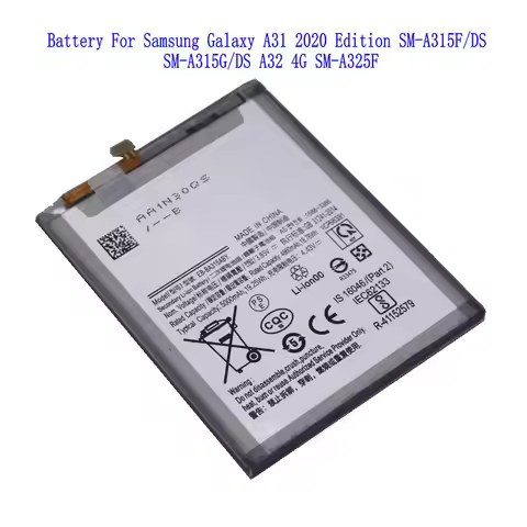 1x 5000mAh EB-BA315ABY Battery For Samsung Galaxy A31 2020 Edition A315F SM-A315F/DS SM-A315G/DS Pho