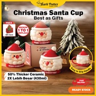 Christmas Gift Set Ceramic Mug Gift Christmas Cup Ceramic Cup Gelas Mug Xmas Gift Set Cup Santa Clau