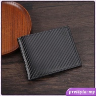 [PrettyiaMY] Bifold Carbon Fiber Wallet Identification Window Men's Bifold Wallet Individual