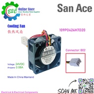 San Ace 109P0424H7D20 109P0424H7D28 40x40mm T15mm Sanyo Denki Cooling Fan Fanuc Unit DC24V 0.08A 三洋 